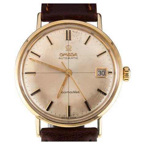 gold mens omega watches|14k gold omega men's watch.